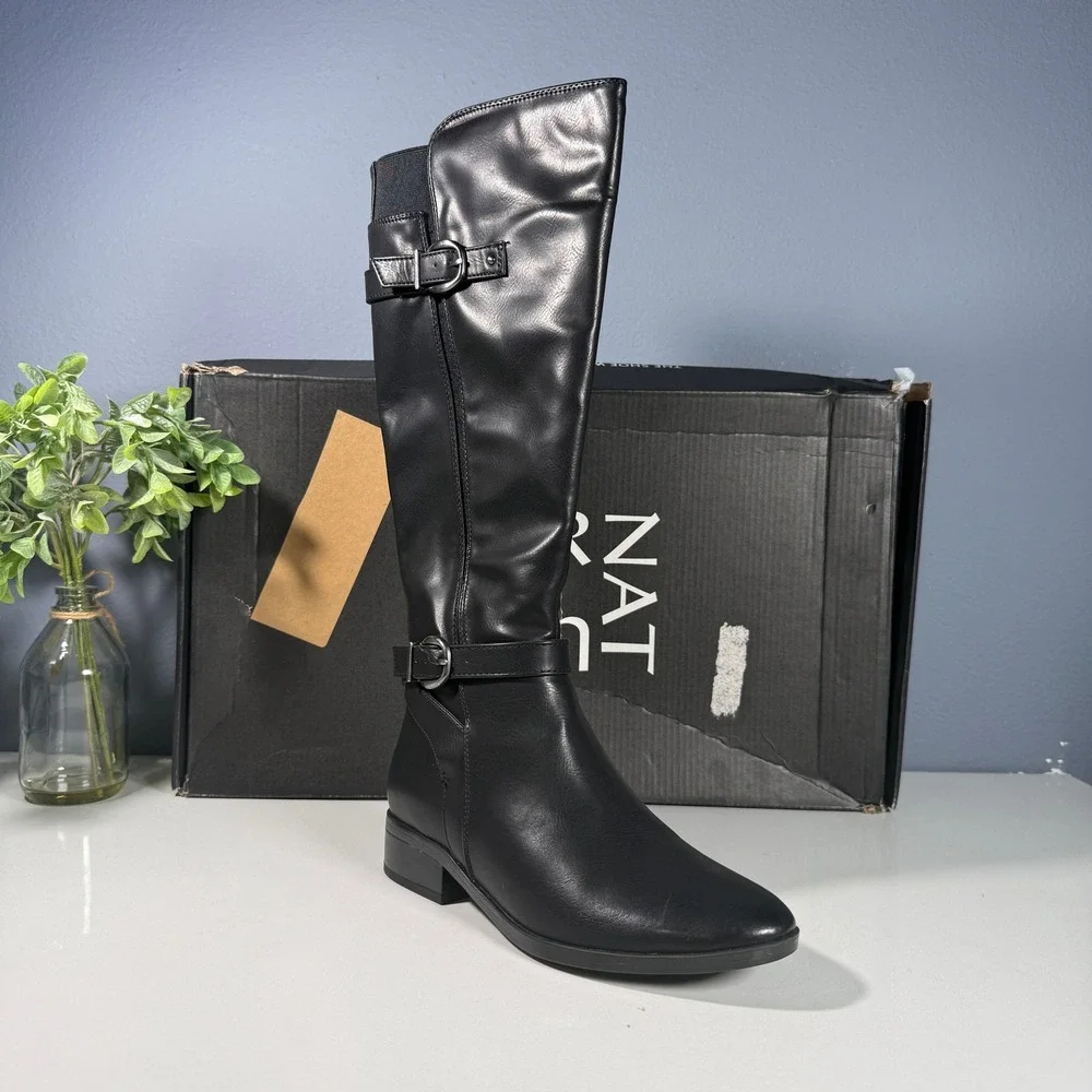 Naturalizer Sahara Black‎ Knee High Riding Boots Women's Size 6M